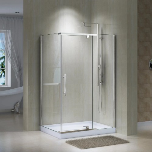 Chrome 36"X36" corner shower door