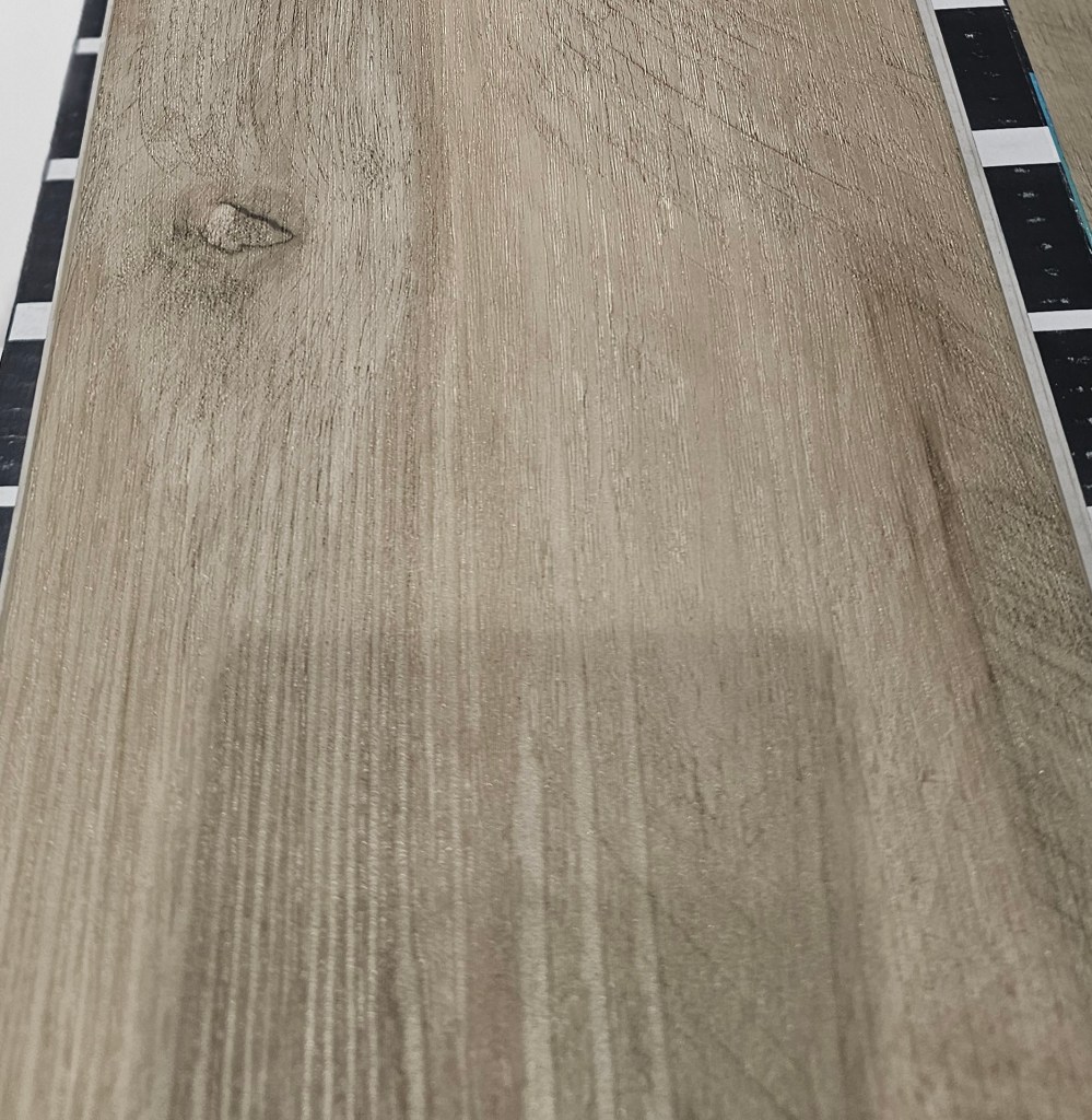 Vinyl flooring, spc, click-style, light oak, realistic texture, 7 inches by 60 inches. Flooring installation extra. 23+ years floor installers in greater vancouver and fraser valley.